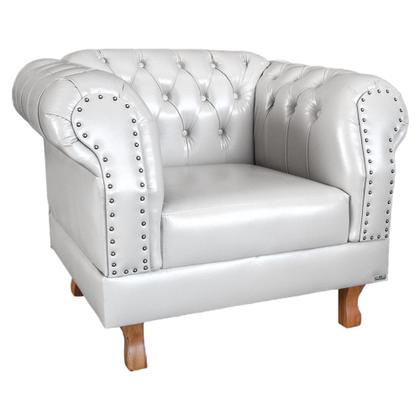 Imagem de Poltrona Chesterfield Capitonê Duque Corano Branco Decoração, Recepção, Salas de Tv e Estar