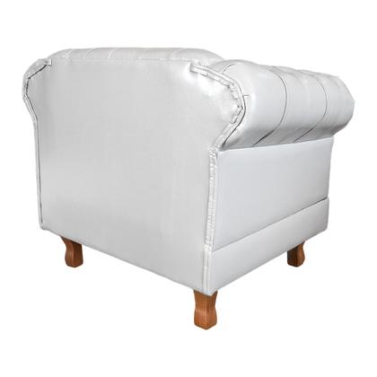 Imagem de Poltrona Chesterfield Capitonê Duque Corano Branco Decoração, Recepção, Salas de Tv e Estar