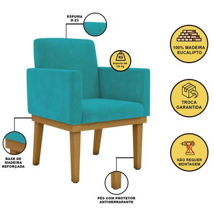 Imagem de Poltrona com Base Reforçada  Cadeira Escritório