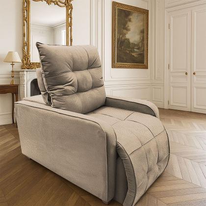 Imagem de Poltrona Com Encosto Reclinavel 4 Estagios e Assento Retratil com Apoio Pros Pes Regulavel Azera Luxo