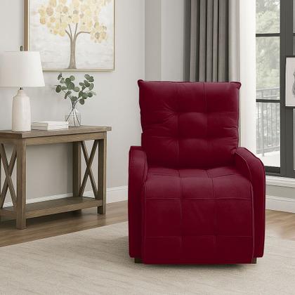 Imagem de Poltrona Com Encosto Reclinavel 4 Estagios e Assento Retratil com Apoio Pros Pes Regulavel Azera Luxo