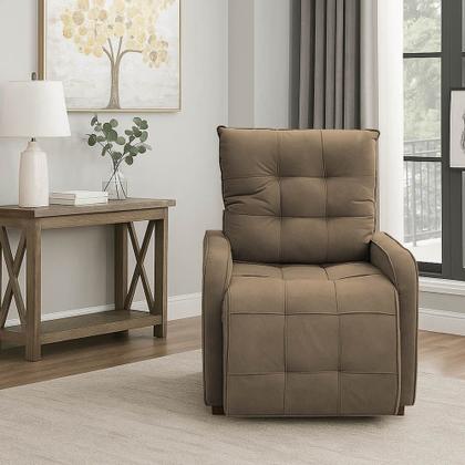 Imagem de Poltrona Com Encosto Reclinavel 4 Estagios e Assento Retratil com Apoio Pros Pes Regulavel Azera Luxo