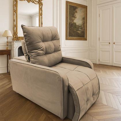 Imagem de Poltrona Com Encosto Reclinavel 4 Estagios e Assento Retratil com Apoio Pros Pes Regulavel Azera Luxo