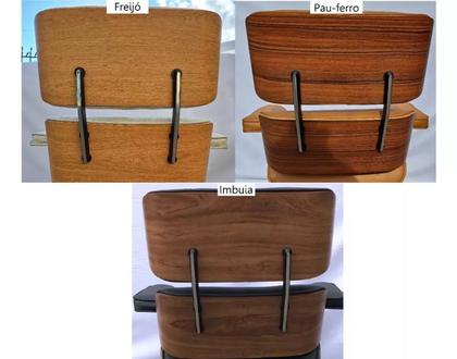 Imagem de Poltrona com Puff Charles Eames Madeira Imbúia Material Sintético 