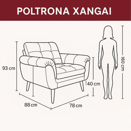 Imagem de Poltrona confortável Pés em Madeira Xangai Matrix