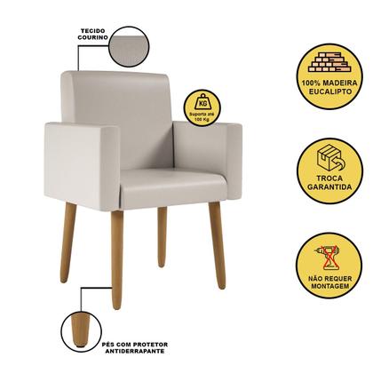 Imagem de Poltrona Couro material sintético Para Salão  Balaqui Decor