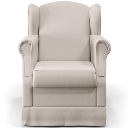 Imagem de Poltrona de Amamentação com Balanço e Puff Elisa P02 Linho Cru - Lyam Decor