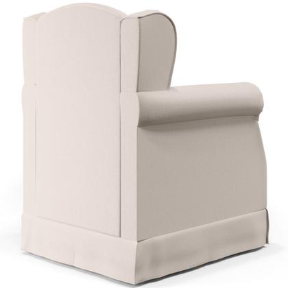 Imagem de Poltrona de Amamentação com Balanço e Puff Elisa P02 Linho Cru - Lyam Decor