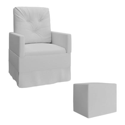 Imagem de Poltrona de Amamentação com Balanço e Puff Multimóveis EX4003