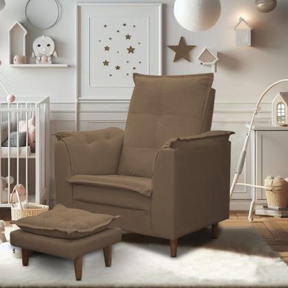 Imagem de Poltrona De Amamentação Com Puff Isabella Bellamado