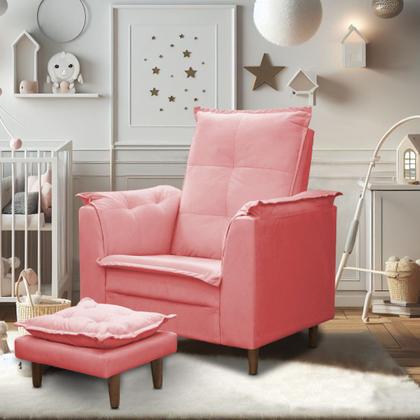 Imagem de Poltrona De Amamentação Com Puff Isabella Bellamado