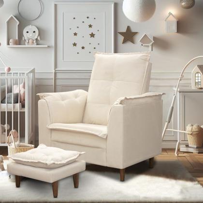 Imagem de Poltrona De Amamentação Com Puff Isabella Bellamado
