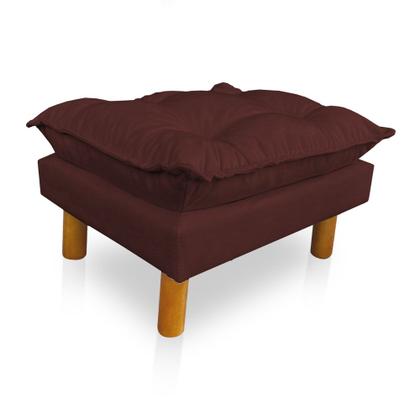 Imagem de Poltrona de Amamentação com Puff Laura Suede - Pallazio