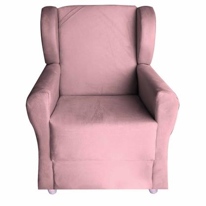 Imagem de Poltrona de Amamentar Estilo Retro Com Puff Pra os Pes Stella