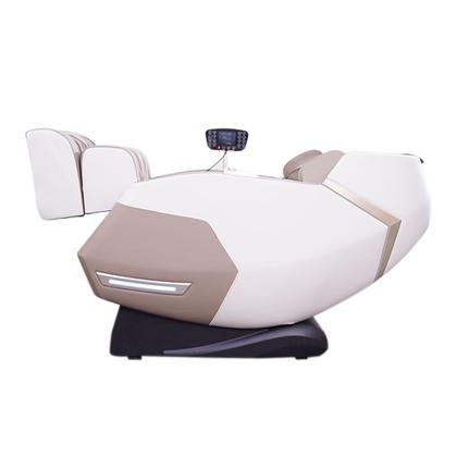 Imagem de Poltrona de Massagem Elétrica 3D Marvin Controle de Voz Gravidade Zero com Airbags Brindes Massageador e Óculos Bluetooth PU Bege G94 - Gran Belo