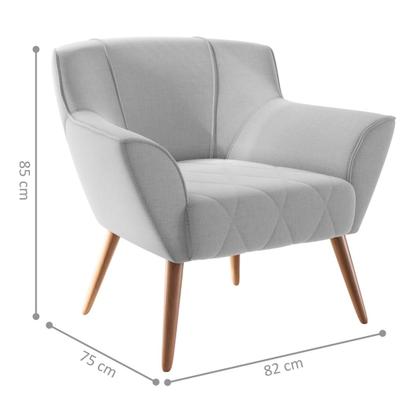 Imagem de Poltrona de Sala para Decoração Italva Linha Cinza