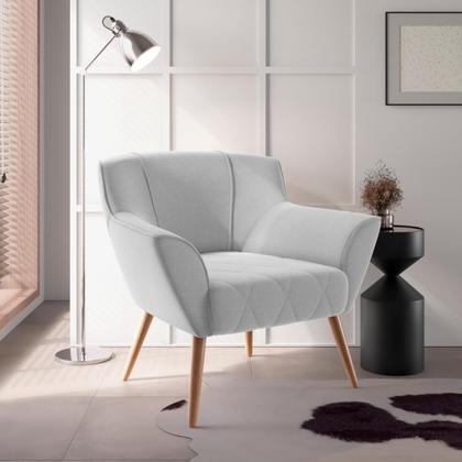 Imagem de Poltrona de Sala para Decoração Italva Linha Cinza