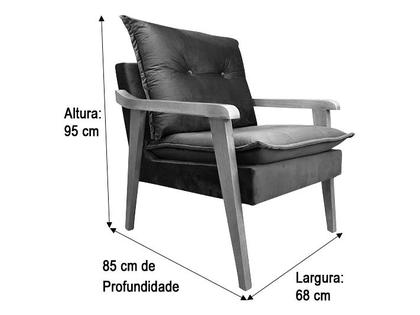 Poltrona Decorativa 1 Lugar Marrom Munique - Alpoim Imagem de Poltrona Decorativa 1 Lugar Marrom Munique
