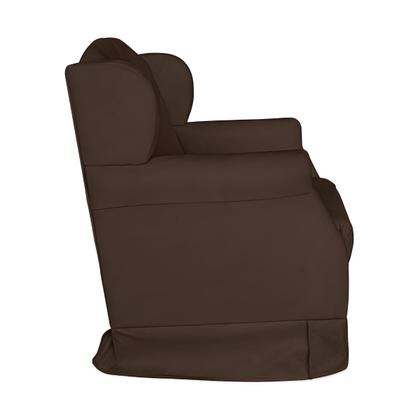 Imagem de Poltrona Decorativa Amamentação Balanço E Puff Quarto Mamãe Bebê Suede