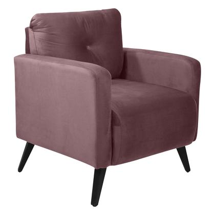 Imagem de Poltrona Decorativa Bahamas Veludo Rose E431 - Matrix