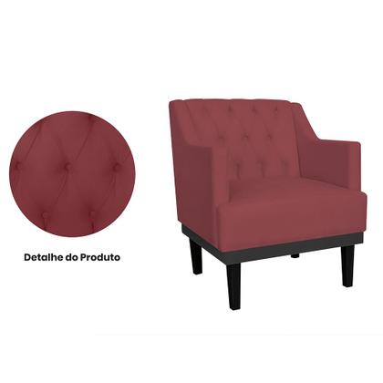 Imagem de Poltrona Decorativa Clássica Base em Madeira Suede Cores - Ds Estofados