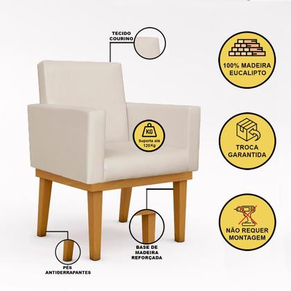 Imagem de Poltrona Decorativa Com Base Reforçada material sintético Sala Quarto