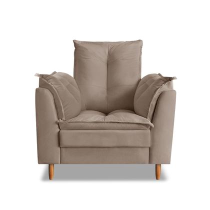 Imagem de Poltrona Decorativa Com Puff Para Leitura Confortável