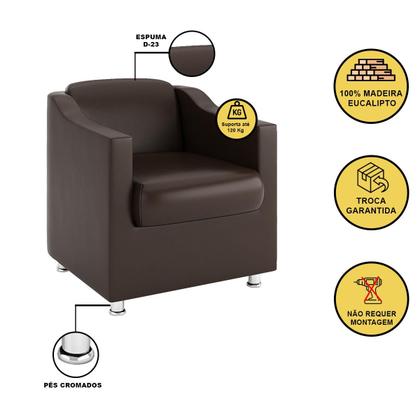 Imagem de Poltrona Decorativa Consultorio Recepção Sala Balaqui