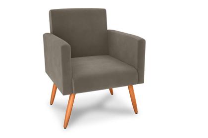 Imagem de Poltrona Decorativa Dallas Veludo Cappuccino E434 - Matrix