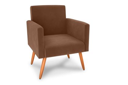Imagem de Poltrona Decorativa Dallas Veludo Ferrugem E435 - Matrix