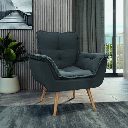 Imagem de Poltrona Decorativa Dubai Para Sala Veludo Selmer