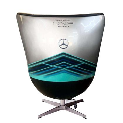 Imagem de Poltrona Decorativa Egg Chair AMG One Cinza/Preto G53 - Gran Belo