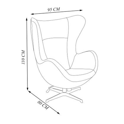 Imagem de Poltrona Decorativa Egg Chair Aventador Verde/Preto G53 - Gran Belo