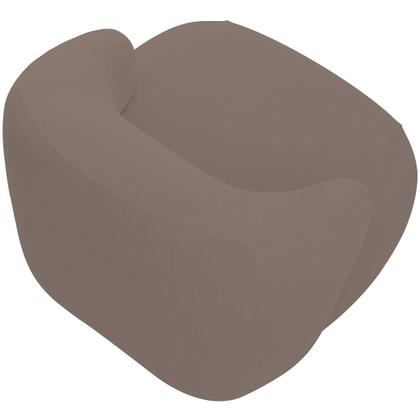 Imagem de Poltrona Decorativa Fixa Orgânica Para Sala Living Barolo L06 Veludo Marrom - Lyam Decor