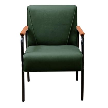 Imagem de Poltrona Decorativa Jade Cadeira Braço Metal Moderna Sala, Recepção