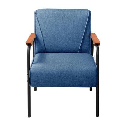 Imagem de Poltrona Decorativa Jade Cadeira Braço Metal Moderna Sala, Recepção