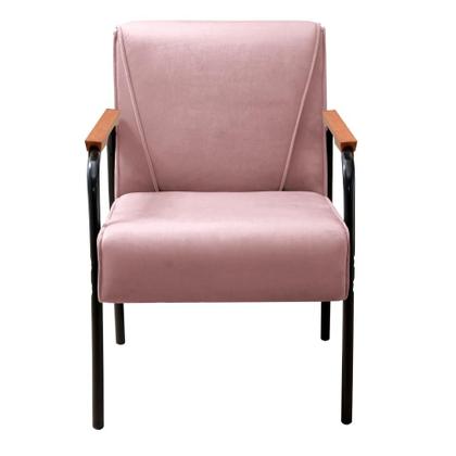 Imagem de Poltrona Decorativa Jade Cadeira Braço Metal Moderna Sala, Recepção