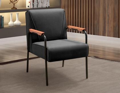 Imagem de Poltrona Decorativa Jade Cadeira Braço Metal Moderna Sala, Recepção