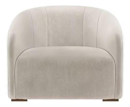 Imagem de Poltrona Decorativa Julia Suede Bege - LM DECOR