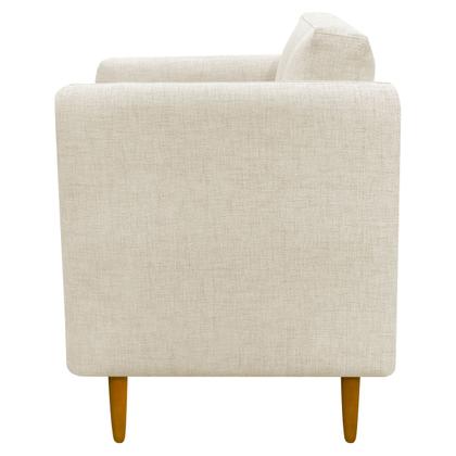 Imagem de Poltrona Decorativa Luxo Para Sala Escritório Recepção Aviv Tecido Linho Premium