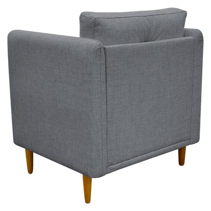 Imagem de Poltrona Decorativa Luxo Para Sala Escritório Recepção Aviv Tecido Linho Premium