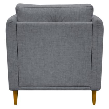 Imagem de Poltrona Decorativa Luxo Para Sala Escritório Recepção Aviv Tecido Linho Premium