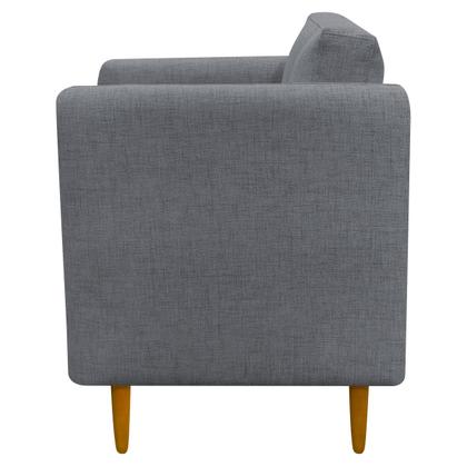 Imagem de Poltrona Decorativa Luxo Para Sala Escritório Recepção Aviv Tecido Linho Premium