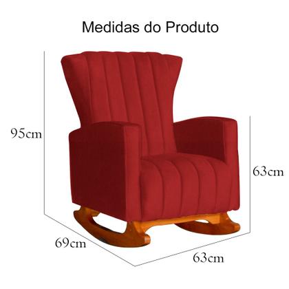 Imagem de Poltrona Decorativa Melinda Pés Balanço Suede Cores - DS Estofados