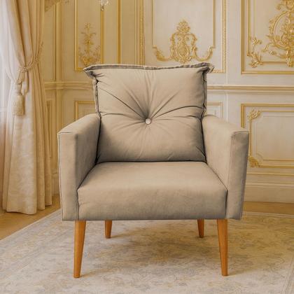 Imagem de Poltrona Decorativa Nina Kit Com 2 Poltronas Com Botão Strass Suede Varias Cores