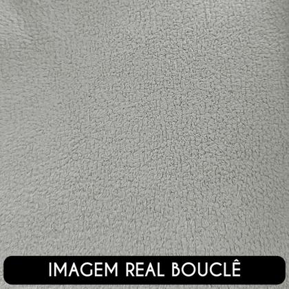 Imagem de Poltrona Decorativa Orgânica para Sala Kit 2 Belarus K04 Bouclê Cinza Claro - Mpozenato