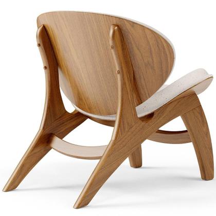 Imagem de Poltrona Decorativa Orgânica Sala Living Kadosh L02 Linho Cru - Lyam Decor
