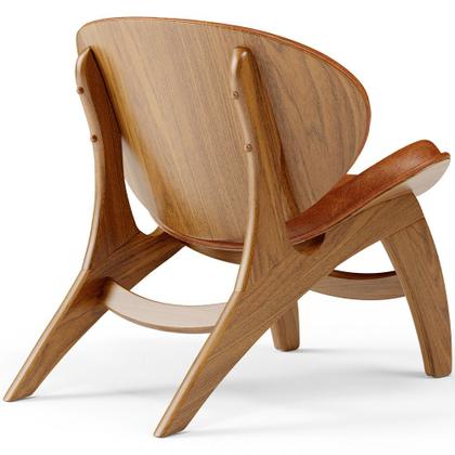 Imagem de Poltrona Decorativa Orgânica Sala Living Kadosh L02 material sintético Camel - Lyam Decor