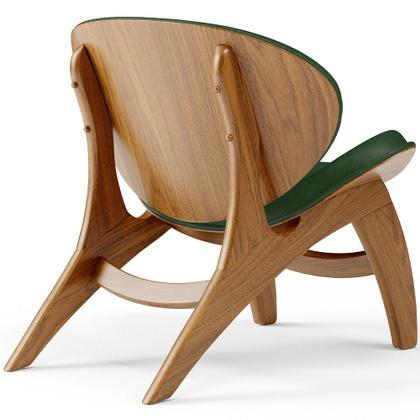 Imagem de Poltrona Decorativa Orgânica Sala Living Kadosh L02 material sintético Verde Musgo - Lyam Decor