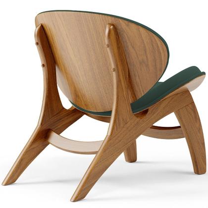 Imagem de Poltrona Decorativa Orgânica Sala Living Kadosh L02 Suede Verde Musgo - Lyam Decor